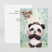 magische grillige panda bedankkaart (Voorkant / Achterkant)