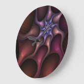 Magische Groei Moderne Abstracte kleurrijke Fracta Grote Klok (Hoek)