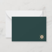 Magische Groene en Bruine Luna Moth Dank u Kaart Notitiekaartje (Achterkant)