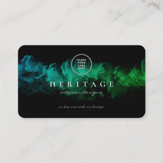 Magische groene troebel voegt uw Logo toe Visitekaartje (Voorkant)