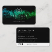 Magische groene troebel voegt uw Logo toe Visitekaartje (Voorkant / Achterkant)