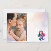 Magische Groene Zeemeermin 2e Verjaardag Party Mei Kaart (Achterkant)