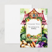 Magische groenten Boeren Markt Verjaardag Bedankkaart (Voorkant / Achterkant)