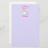 Magische groetings Unicorn & Shooting Star Briefpapier (Voorkant / Achterkant)