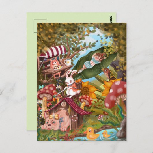 Magische grond briefkaart (Voorkant / Achterkant)