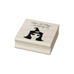 magische grote oog heks meisje fantasie sprookjesk rubberstempel