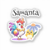 Magische Haan Stickerblad Sticker (Voorkant)