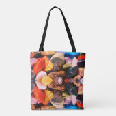 Magische halfedelstenen edelstenen boodschappentas tote bag (Achterkant)