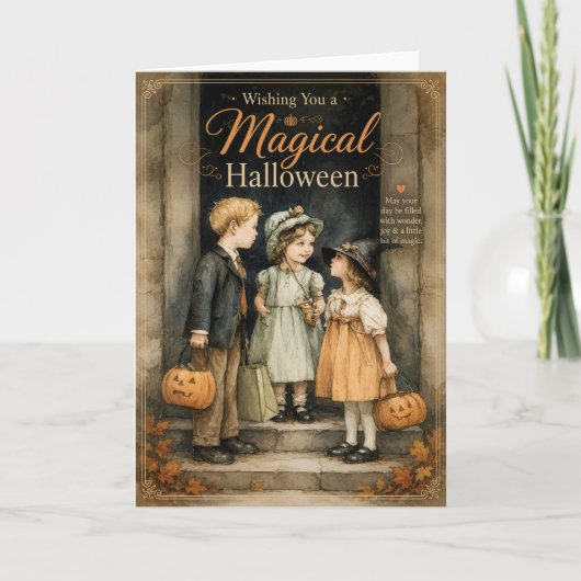 Magische Halloween-groet Kaart (Voorkant)