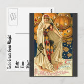 Magische halloween-groeten briefkaart (Voorkant / Achterkant)
