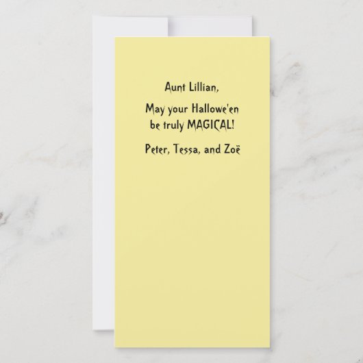 Magische Halloween Kaart (Achterkant)