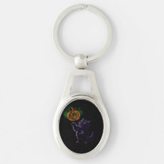 Magische Halloween Kitten Sleutelhanger