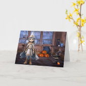 Magische Halloween Party uitnodiging. Kaart (Gele Bloem)