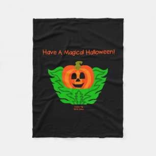 Magische halloween pomkin kleine rugzak fleece deken