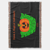 Magische halloween pomkin Throw Blanket Deken (Voorkant Verticaal)