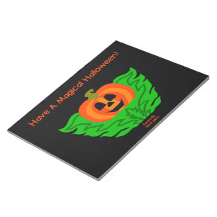 Magische Halloween pompoen Notitieblok