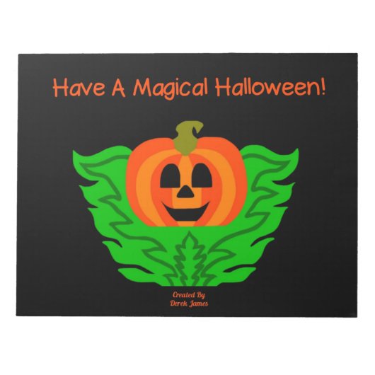 Magische Halloween pompoen Notitieblok (Voorkant)
