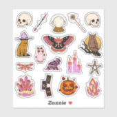 Magische Halloween Pumpkin Kat Sticker Pack (Vel)