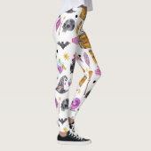 Magische Halloween Waterverf Magic Feestelijke Ple Leggings (Rechts)