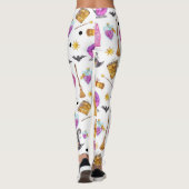 Magische Halloween Waterverf Magic Feestelijke Ple Leggings (Achterkant)
