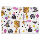 Magische Halloween Waterverf Whimsical Fortune Large Cadeautasje (Achterkant)