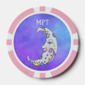 Magische Halve Maan Abstracte Decoraties Gezicht Poker Chips (Voorkant)