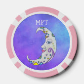 Magische Halve Maan Abstracte Decoraties Gezicht Poker Chips (Achterkant)