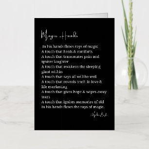 Magische handen liefdesgedicht poëzie decoratie folie wenskaart