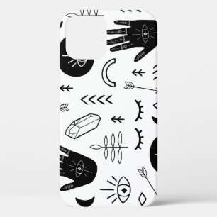 Magische handen, maan, etnisch patroon. Case-Mate iPhone case