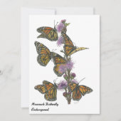 Magische handgeschilderde monarchvlinders feestdagenkaart (Voorkant)