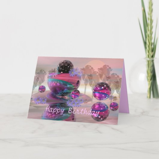 Magische Happy Birthday kaart (Voorkant)