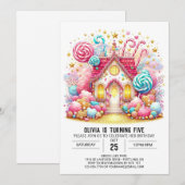 Magische Happy Candyland digitale verjaardag Kaart (Voorkant / Achterkant)