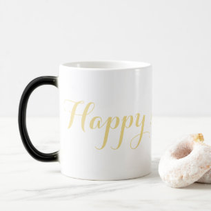 Magische Happy Nieuwjaar Faux Gold Coffee Milk Tea Magische Mok