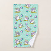 Magische Happy Unicorn en sterren Bad Handdoek (Handdoek)