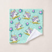 Magische Happy Unicorn en sterren Bad Handdoek (Wasdoekje)