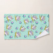 Magische Happy Unicorn en sterren Bad Handdoek (Handdoek)