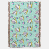 Magische Happy Unicorn en sterren Deken (Voorkant Verticaal)