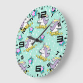 Magische Happy Unicorn en sterren Grote Klok (Hoek)