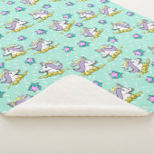 Magische Happy Unicorn en sterren Sherpa Deken (3/4)