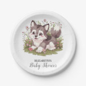 Magische Happy Wolf Baby shower Papieren Bordje (Voorkant)