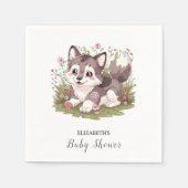 Magische Happy Wolf Baby shower Servet (Voorkant)