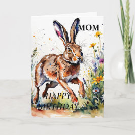 Magische Hardloophaas Verjaardag Kaart (bewerkbaar