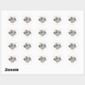 Magische Harry Potter en Hogwarts Baby Shower Ronde Sticker (Vel)