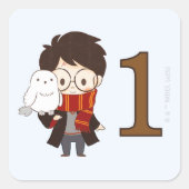 Magische HARRY POTTER™ en Hogwarts-verjaardag Vierkante Sticker (Voorkant)