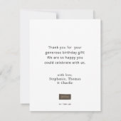 Magische Harry Potter™ en Zweinstein Verjaardag Bedankkaart (Achterkant)