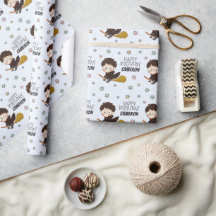 Magische Harry Potter™ en Zweinstein Verjaardag Cadeaupapier