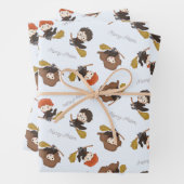 Magische Harry Potter™ en Zweinstein Verjaardag Inpakpapier Vel (In situ)