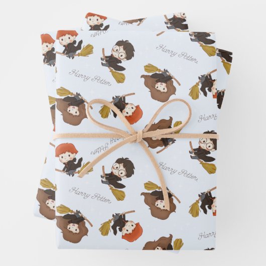 Magische Harry Potter™ en Zweinstein Verjaardag Inpakpapier Vel (In situ)