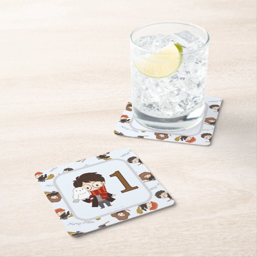 Magische Harry Potter™ en Zweinstein Verjaardag Kartonnen Onderzetters (Insitu)