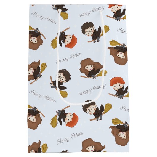 Magische Harry Potter™ en Zweinstein Verjaardag Medium Cadeauzakje (Achterkant)